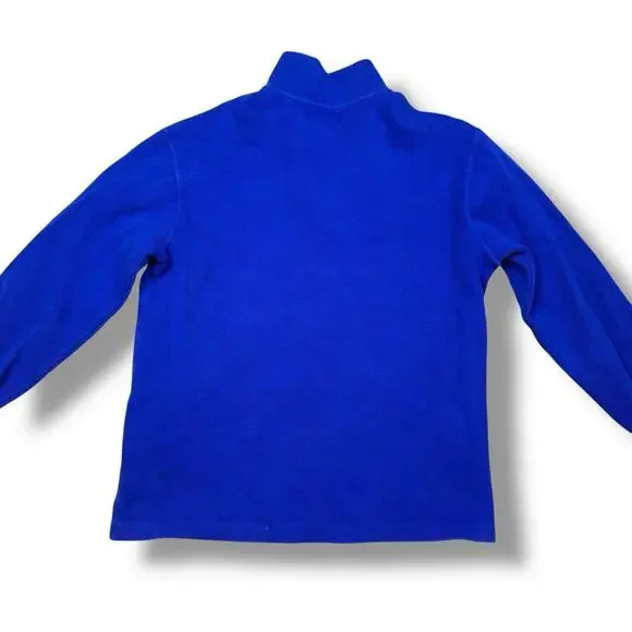 VTG Polo Ralph Lauren Sweatshirt Men’s Sz S Blue 1/4 Zip Pony USA Island Made - Picture 9 of 9